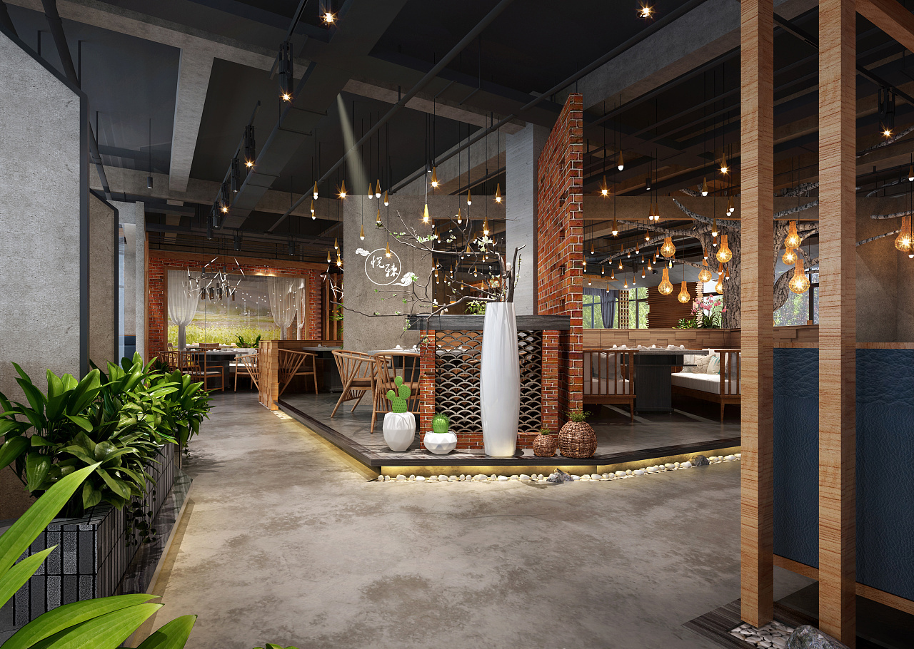 成都火鍋店裝修設(shè)計效果圖