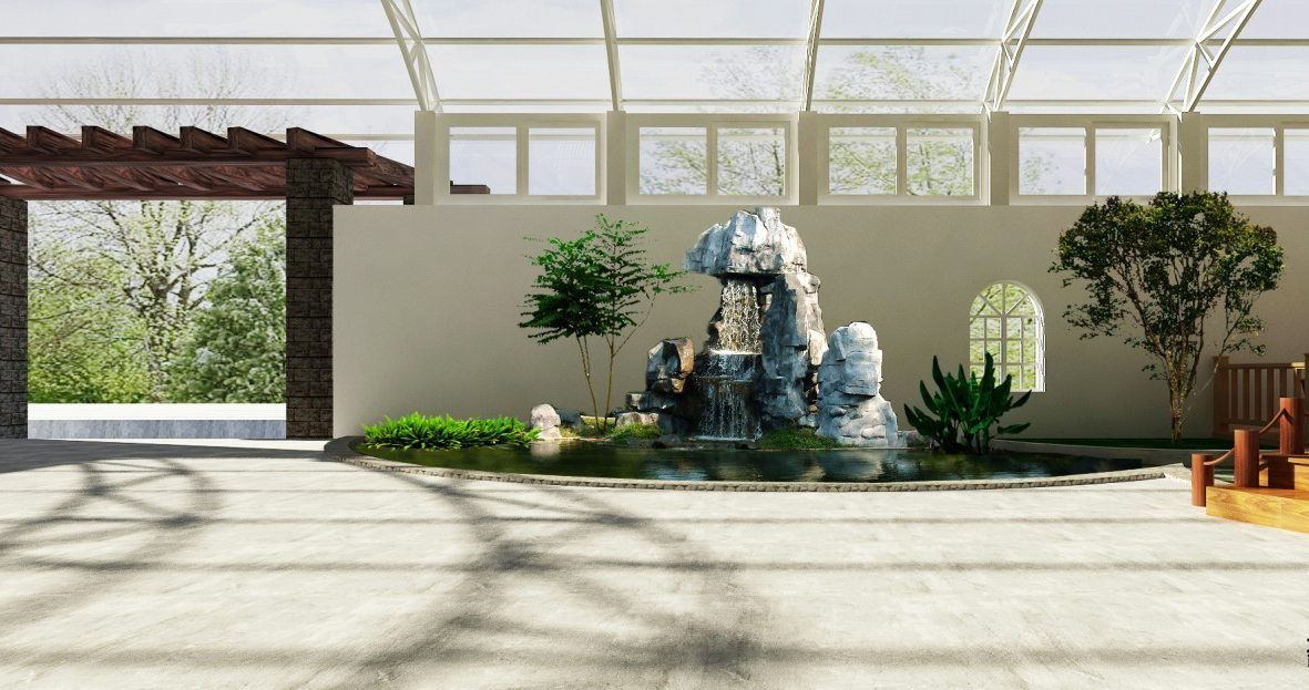 成都花園餐廳裝修設(shè)計(jì)效果圖