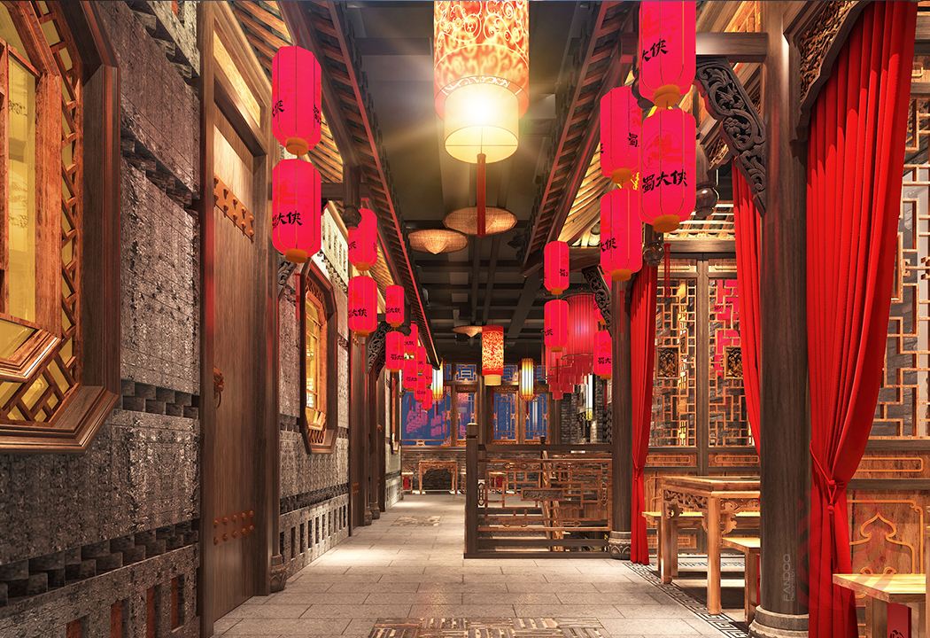 蜀大俠火鍋店內(nèi)部裝修圖片