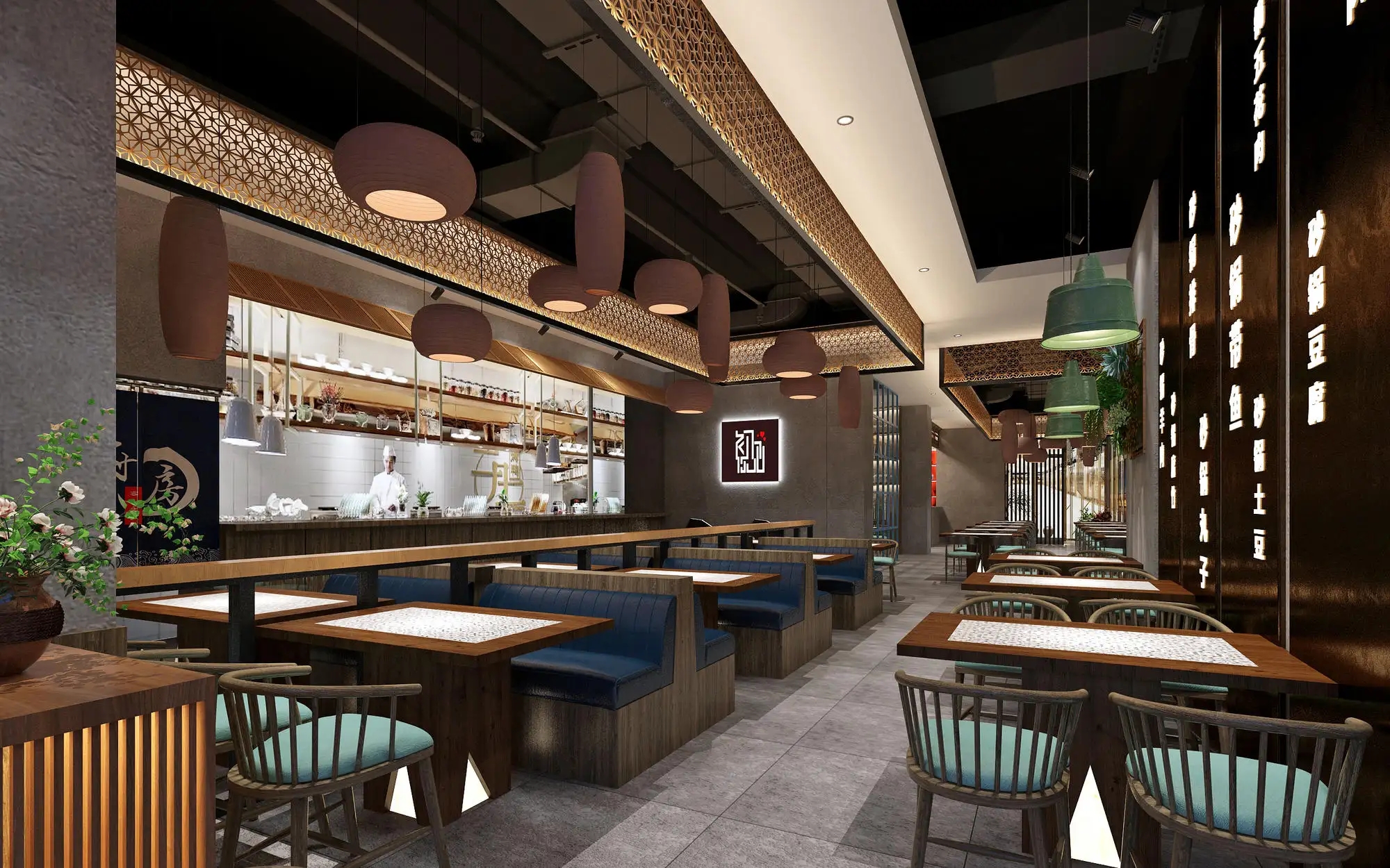 快餐店出餐口設計效果圖