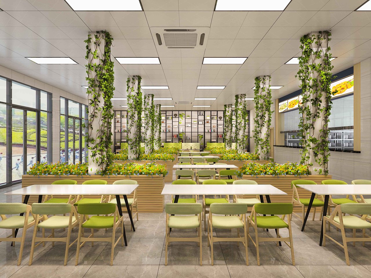 快餐店出餐口設計效果圖