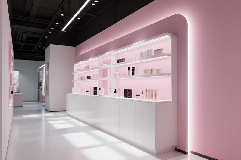 美容店裝飾產(chǎn)品展示柜