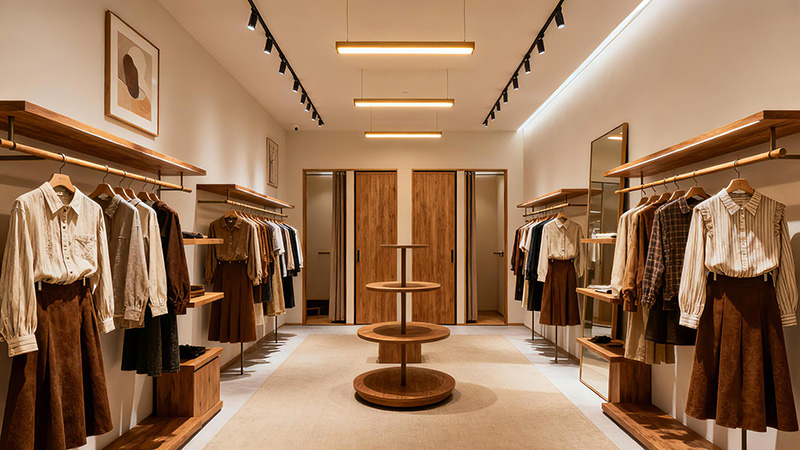 窄長的服裝店鋪怎么裝修？