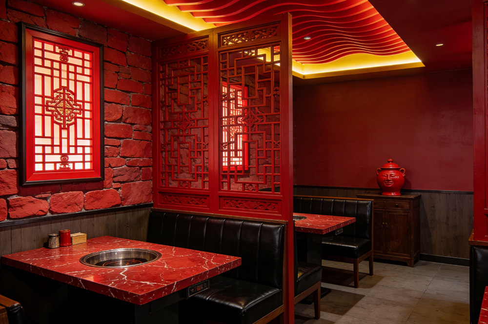 紅色火鍋店裝修顏色搭配